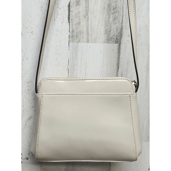 R.L.L Lauren Ralph Lauren Crossbody Bag Cream Small Leather Classic Purse - Picture 5 of 16